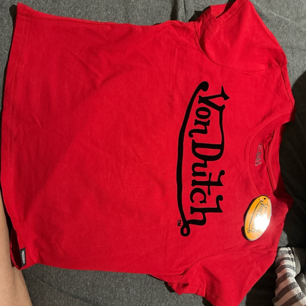 Von Dutch Red Logo T-Shirt